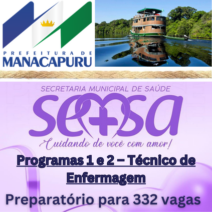 Manacapuru-AM 2024 – Programas 1 e 2 – Téc. de Enfermagem